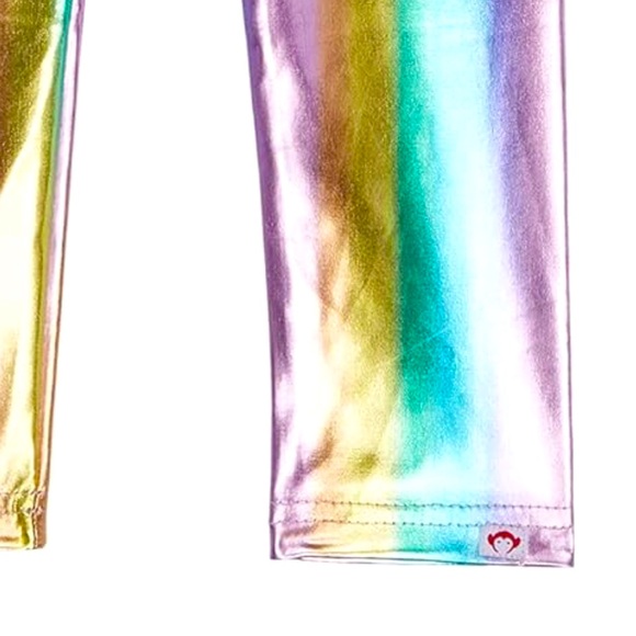 🌈🌈APPAMAN metallic rainbow shiny legging NWT- size 8/10-10/12 🌈🌈 - Picture 9 of 9